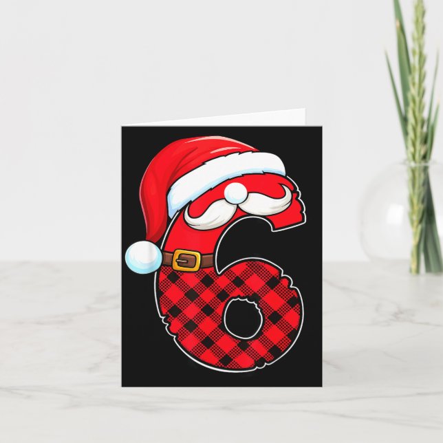 Tarjeta Funny 6 7 Couples Christmas Costume Matching Outfi (Anverso)