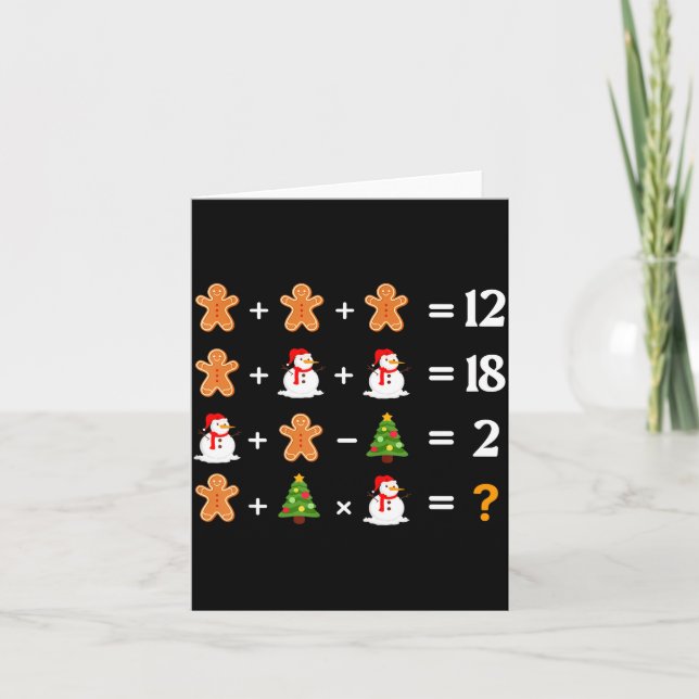 Tarjeta Funny 6 7 Meme Christmas Order Of Operations Math  (Anverso)