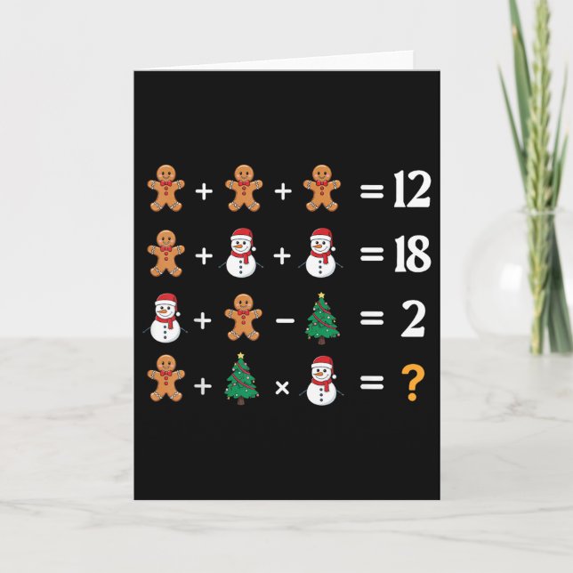 Tarjeta Funny 6 7 Meme Christmas Order Of Operations Math  (Anverso)