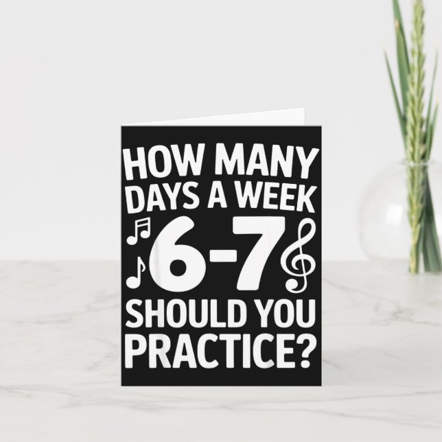 Tarjeta Funny 6 7 Meme Music Students Six Seven Outfit Mus (Anverso)