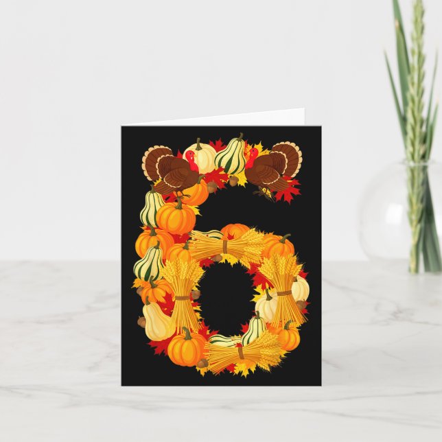 Tarjeta Funny 6 7 Six Seven Meme Couple Thanksgiving Turke (Anverso)