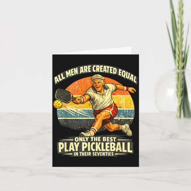 Tarjeta Funny 70th birthday pickleball player 70 years old (Anverso)
