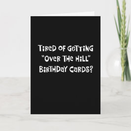 Tarjeta Funny 80 cumpleaños "Over the Hill"