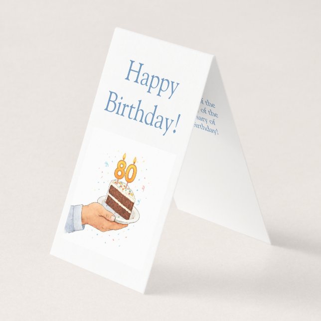 Tarjeta Funny 80th (Anverso)