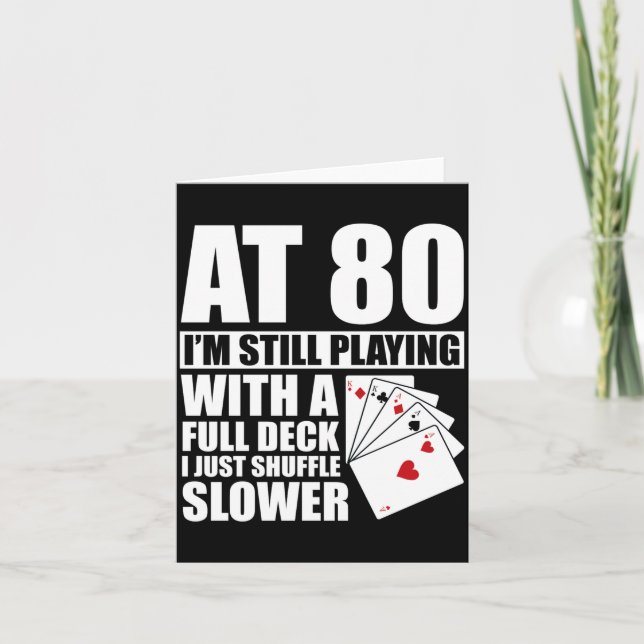 Tarjeta Funny 80th Birthday Ker Player 80 Year Old  (Anverso)