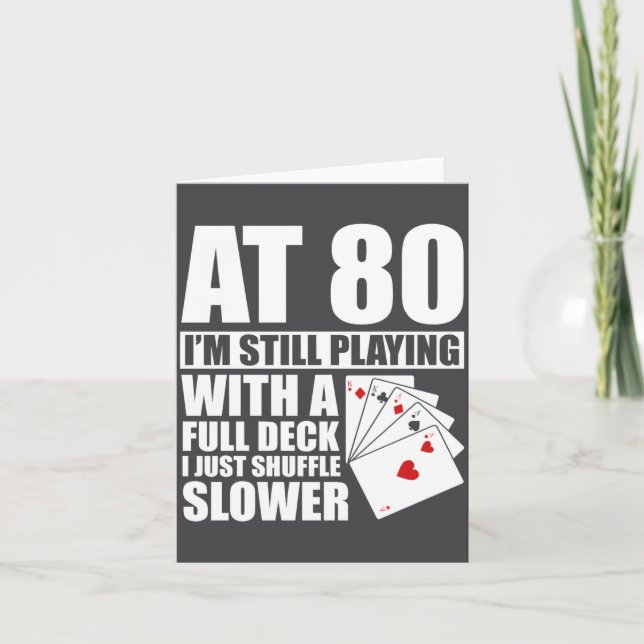 Tarjeta Funny 80th Birthday Ker Player 80 Year Old Retro  (Anverso)