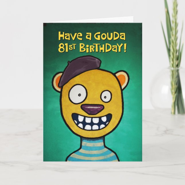 Tarjeta Funny 81º cumpleaños (Anverso)