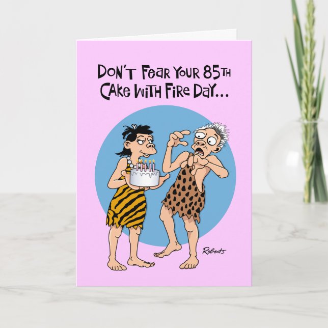 Tarjeta Funny 85º cumpleaños masculino (Anverso)