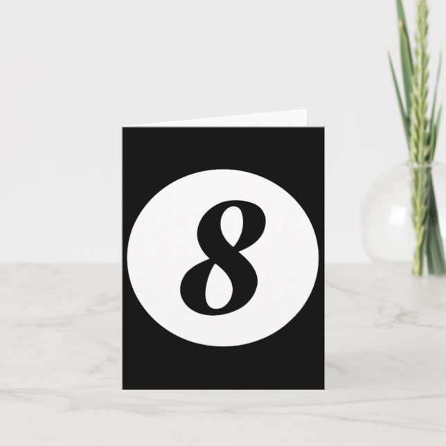 Tarjeta Funny 8 Ball Magic Billiards Pool Lazy Halloween C (Anverso)