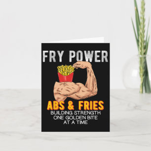 Tarjeta Funny Abs Ejerce Fries Francesas Edificio Bo