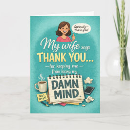 Tarjeta Funny Admin Pro Day Appreciation From the Wife