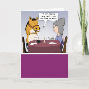 Tarjeta Funny Adventurous Horse Birthday