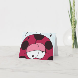 Tarjeta Funny and Chubby Ladybug
