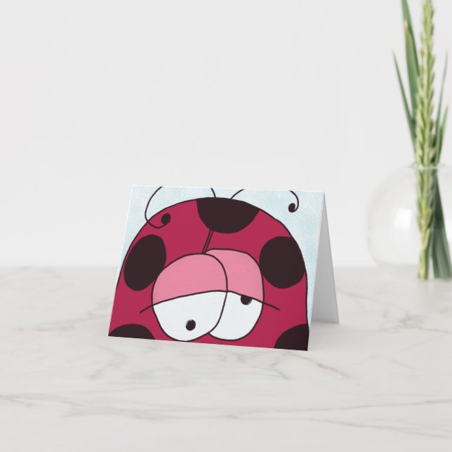Tarjeta Funny and Chubby Ladybug (Anverso)