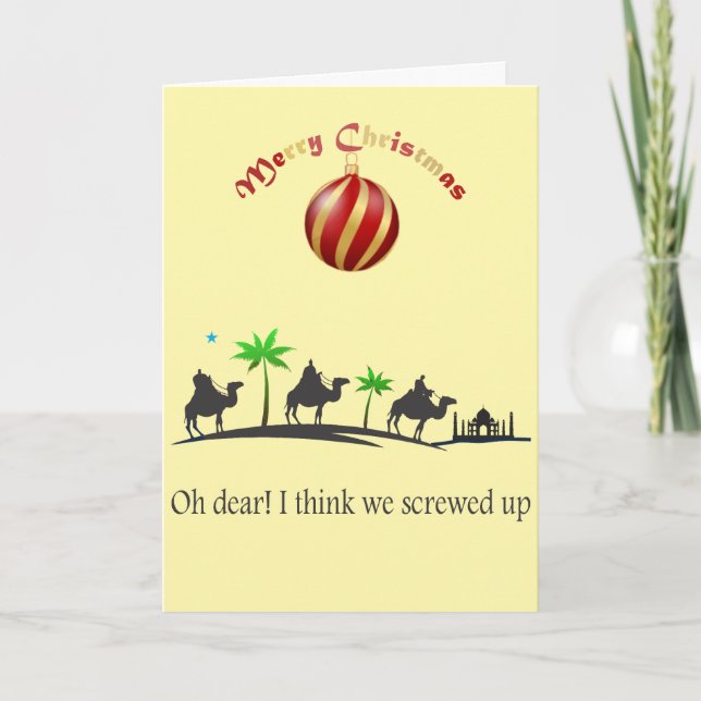 Tarjeta Funny and humorous Christmas cards (Anverso)