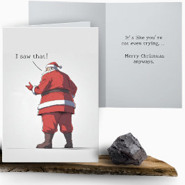 Tarjeta Funny Anime Angry Santa Naughty List Navidades