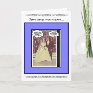 Tarjeta Funny Aniversario Boda - Vintage