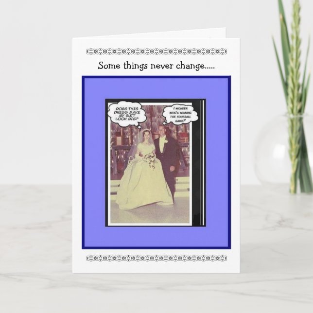 Tarjeta Funny Aniversario Boda - Vintage (Anverso)