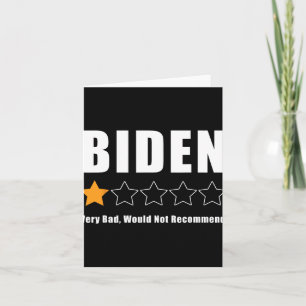 Tarjeta Funny anti Biden pro Trump 1 estrella rindiendo el