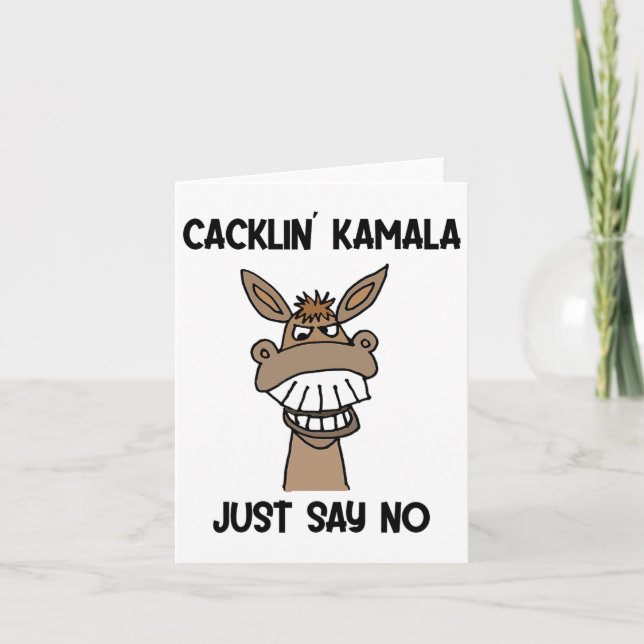 Tarjeta Funny Anti Kamala Harris Laughing Donkey (Anverso)