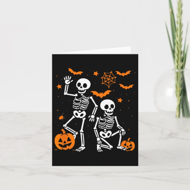 Tarjeta Funny Anti Trump Halloween Skeleton (Anverso)