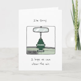 Tarjeta Funny Apology Air Freshener Clear The Air