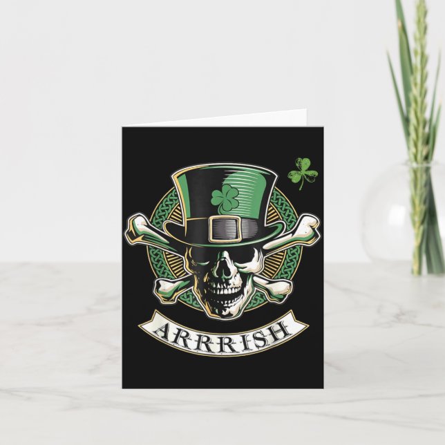 Tarjeta Funny Arrish Irish Rate St Patricks Day Rate Men G (Anverso)