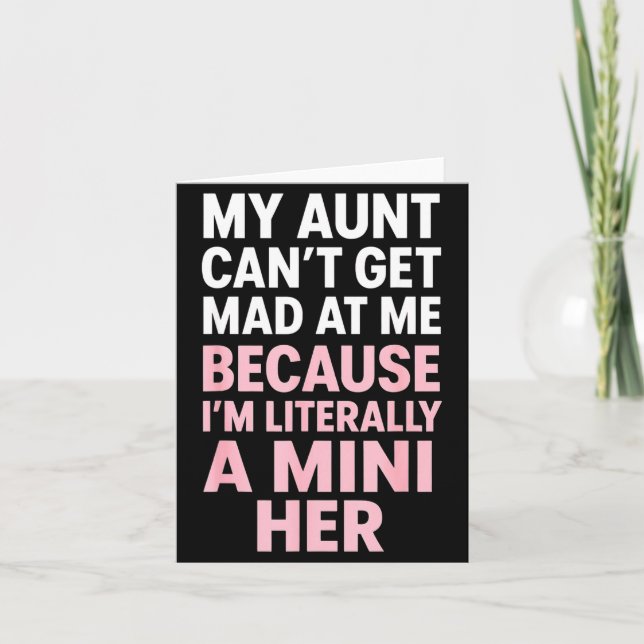 Tarjeta Funny Aunt Niece Mini Her Matching Family Quote  (Anverso)