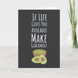 Tarjeta Funny Avocado Cards Fruit Guacamole Modern Trendy