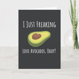 Tarjeta Funny Avocado Cards Fruit Trendy Happy Vegan