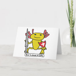 Tarjeta Funny Axolotl Knight