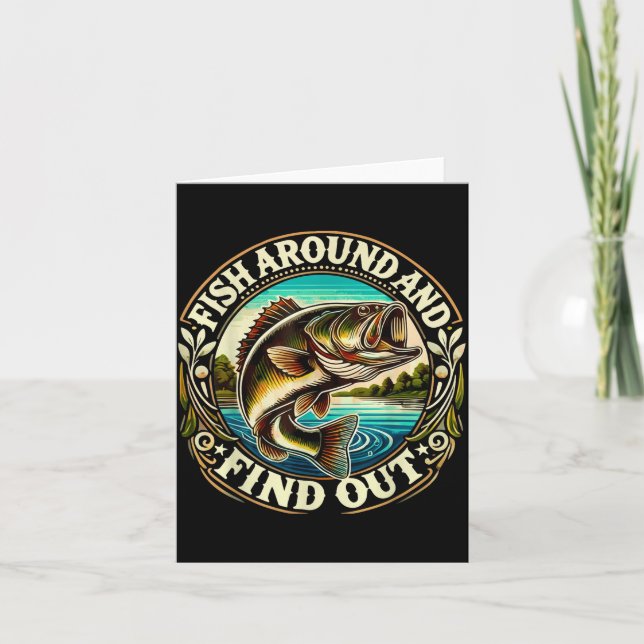 Tarjeta Funny B Fishing Men Dad Grandpa Fishing Lovers Ent (Anverso)