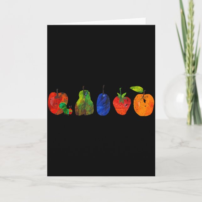 Tarjeta Funny Back To School Cute Hungry Lover Fruits Teac (Anverso)