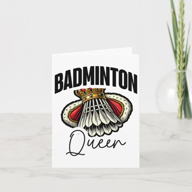 Tarjeta Funny Badminton Player Love Shuttle Design 19 (Anverso)