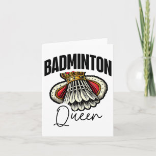 Tarjeta Funny Badminton Player Love Shuttle Design 19