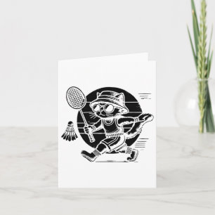 Tarjeta Funny Badminton Player Love Shuttle Design 25