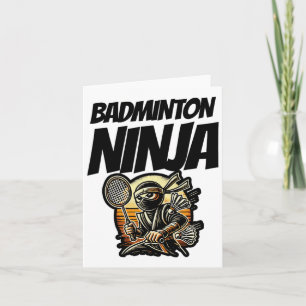 Tarjeta Funny Badminton Player Love Shuttle Design 26
