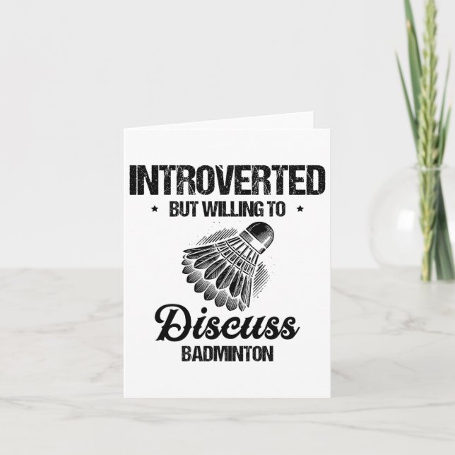 Tarjeta Funny Badminton Player Love Shuttle Design 27 (Anverso)