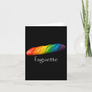 Tarjeta Funny Baguette Rainbow Faguette Lgbt Pride Mes