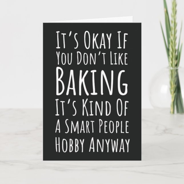 Tarjeta Funny Baking Cards Humor Happy Baker Humorous (Anverso)