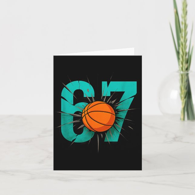 Tarjeta Funny Basketball 67 Six Seven 6 7 Outfits For Boys (Anverso)