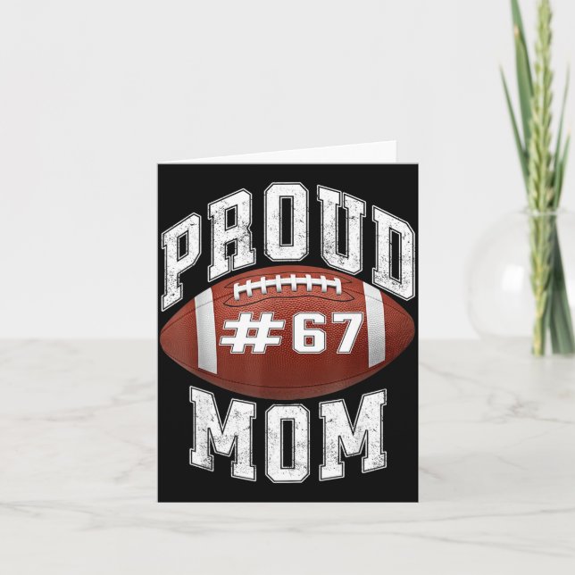 Tarjeta Funny Basketball Mom 67 Meme Proud Mama Design  (Anverso)