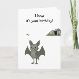 Tarjeta Funny Bat Hearing Age Burn