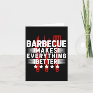 Tarjeta Funny Bbq Barbecue Grill Chiste Fumador Mea