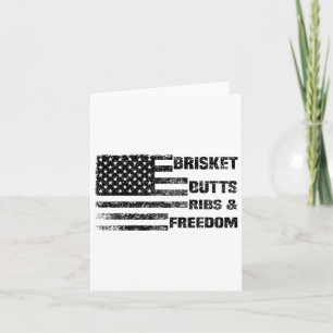 Tarjeta Funny Bbq Brisket Pero Costillas Y Libertad Bbq Am