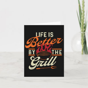 Tarjeta Funny Bbq Camisetas La Vida Es Mejor En El Grill -