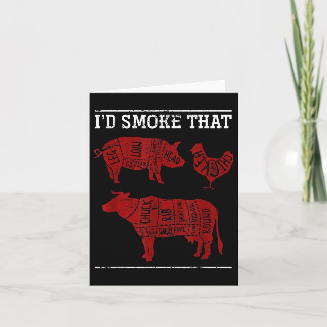 Tarjeta Funny Bbq Chef Gift Barbecue (Anverso)