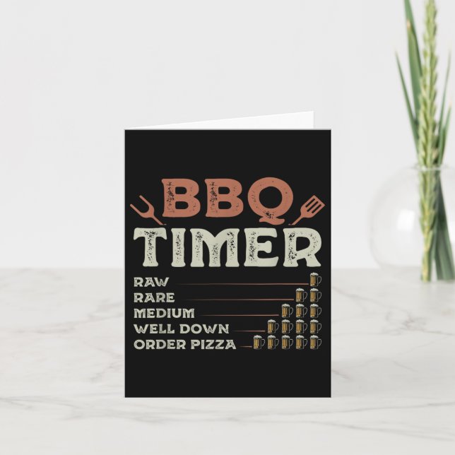 Tarjeta Funny Bbq Grill Chef Grill Grilling Master Barbaco (Anverso)