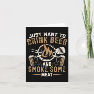 Tarjeta Funny Bbq Grill Chef Grilling Master Rbecue Lover