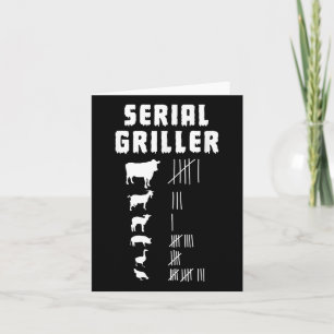 Tarjeta Funny Bbq Refill Parrillada Barbacoa - Gri Serie